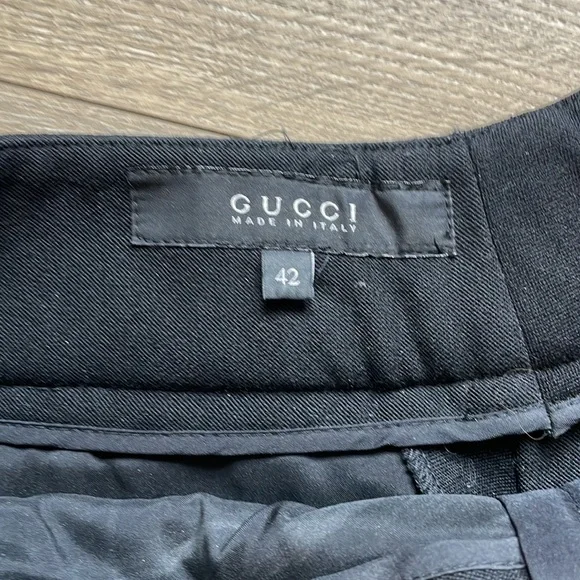 Gucci Lana Wool Black Tapered Leg Pants